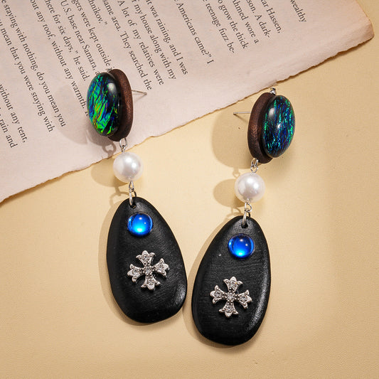 Statement Black Pearl Earrings