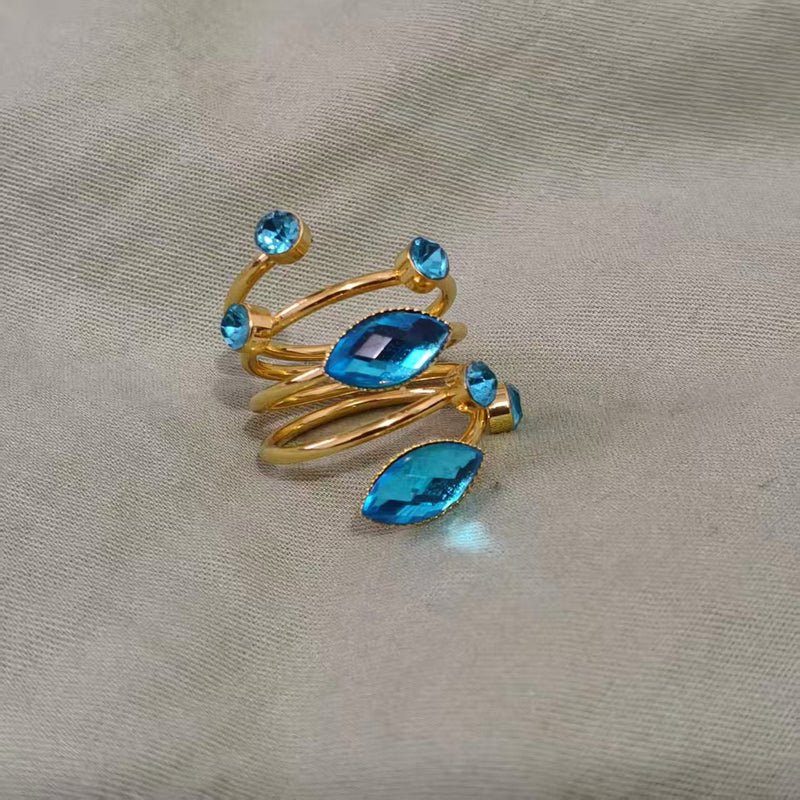 Statement Blue Topaz Ring