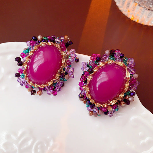 Statement Fuchsia Earrings