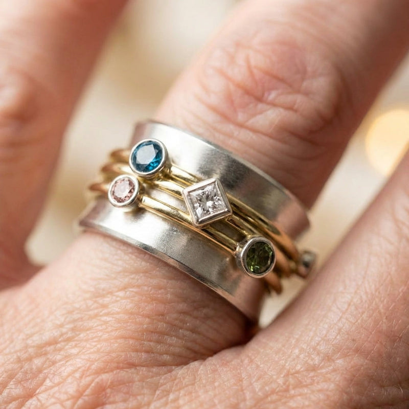 Statement Geometric Colorful Ring