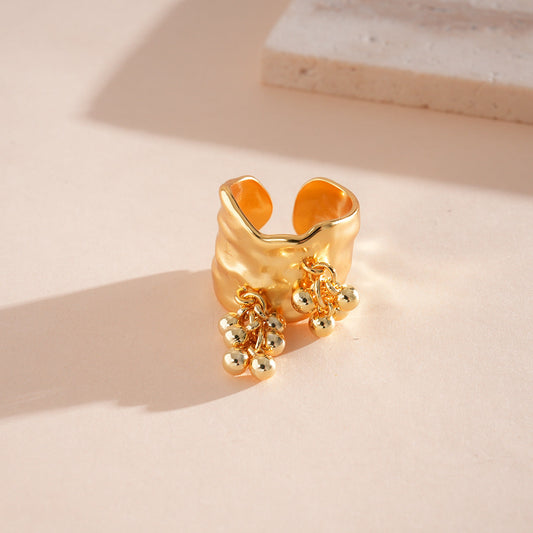 Statement Gold Ball Ring