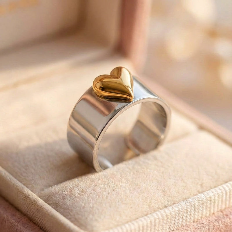 Statement Heart Cuff Ring