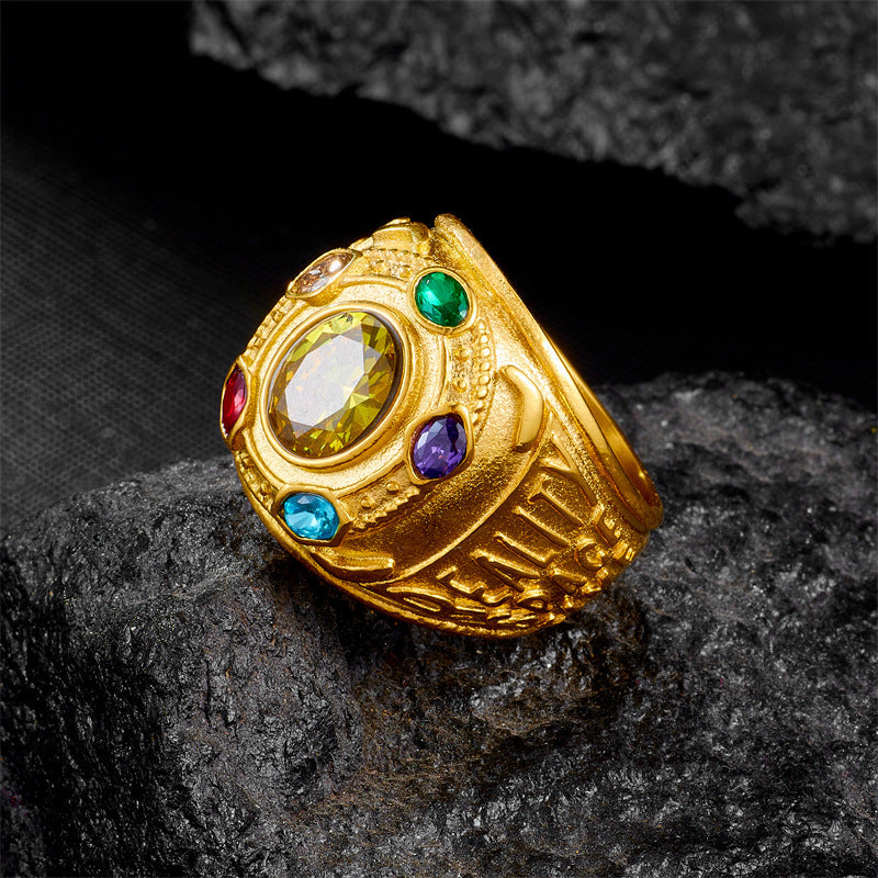 Statement Multistone Gold Ring