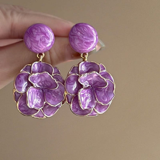 Statement Purple Earrings