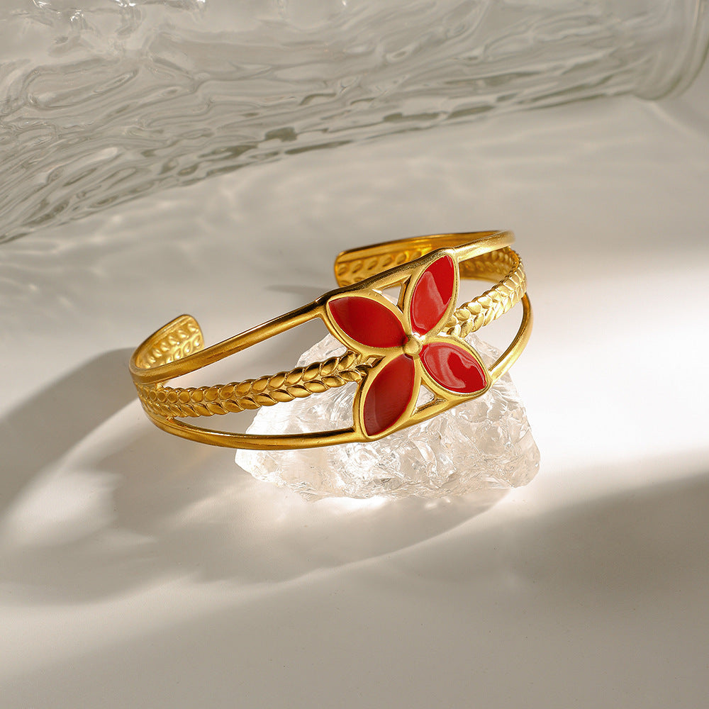 Statement Red Coral Bracelet