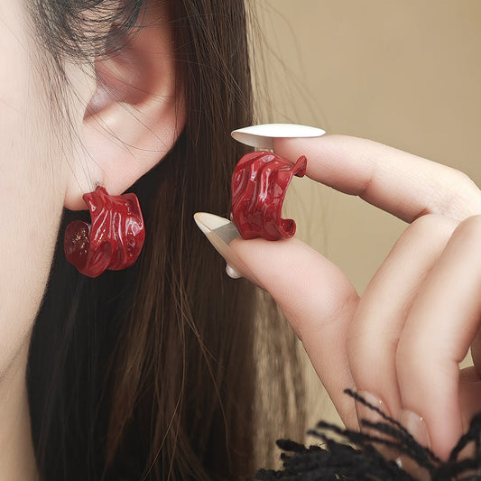 Statement Red Earrings