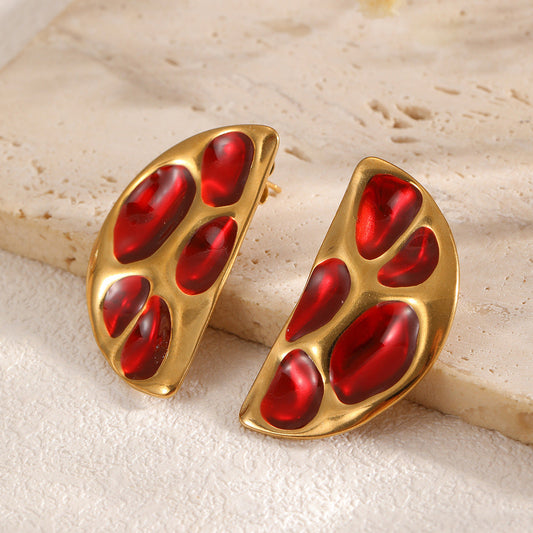 Statement Ruby Earrings