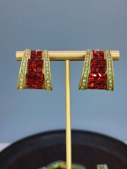 Statement Ruby Earrings