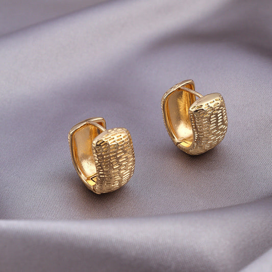 Textured Gold Earrings