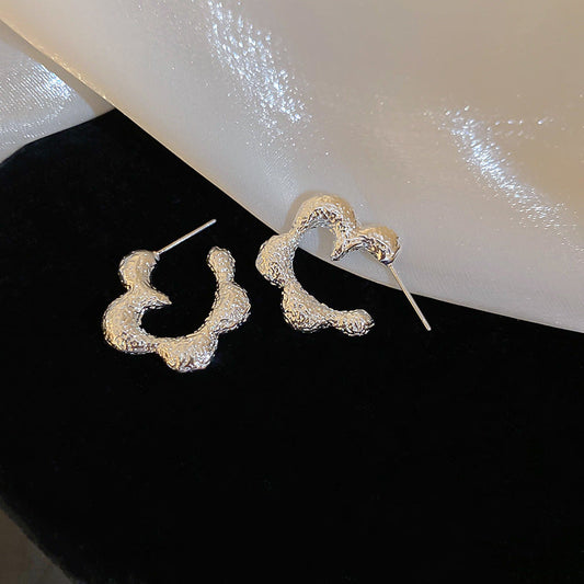 Textured Gold Hoop Earrings