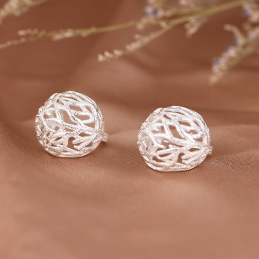 Textured Sphere Earrings