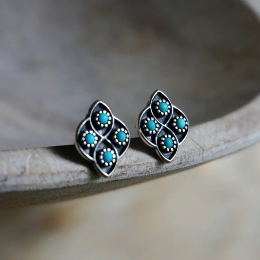 Turquoise Diamond Earrings
