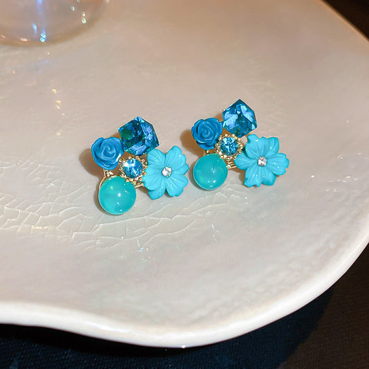 Turquoise Floral Earrings