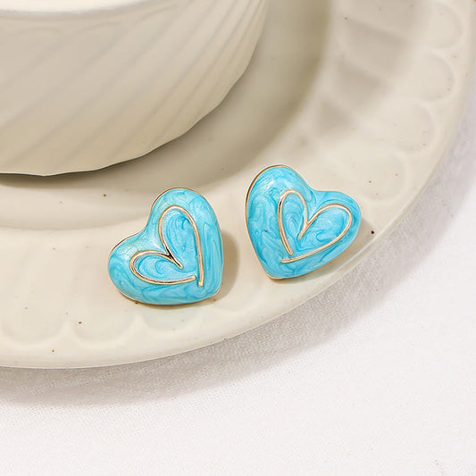 Turquoise Heart Earrings