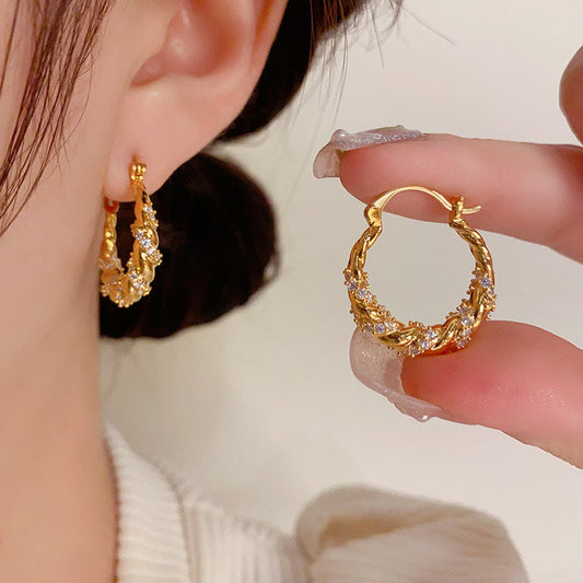 Twisted Gold Earrings
