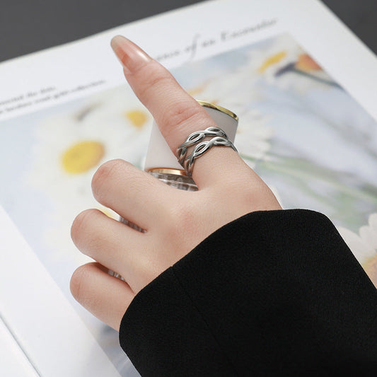 Twisted Silver Ring