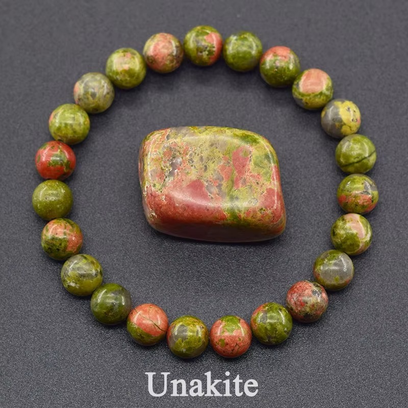 Unakite Beaded Bracelet