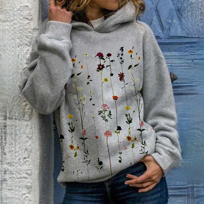 LD Hoodie met bloemenprint