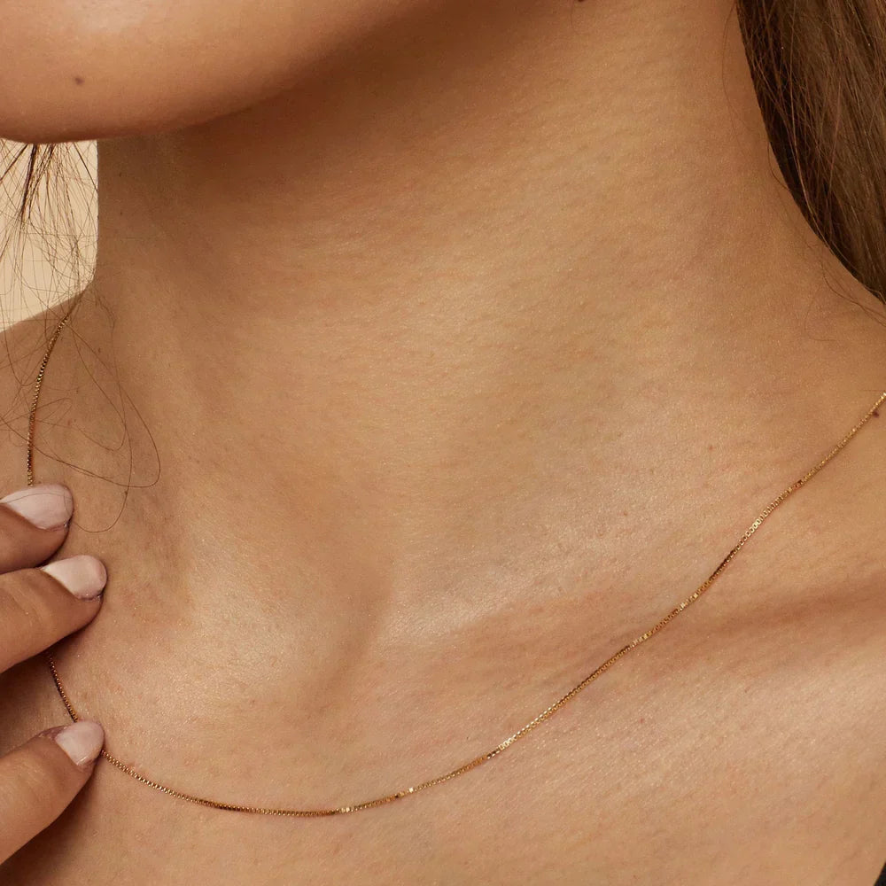 Gold Bodega Box Necklace