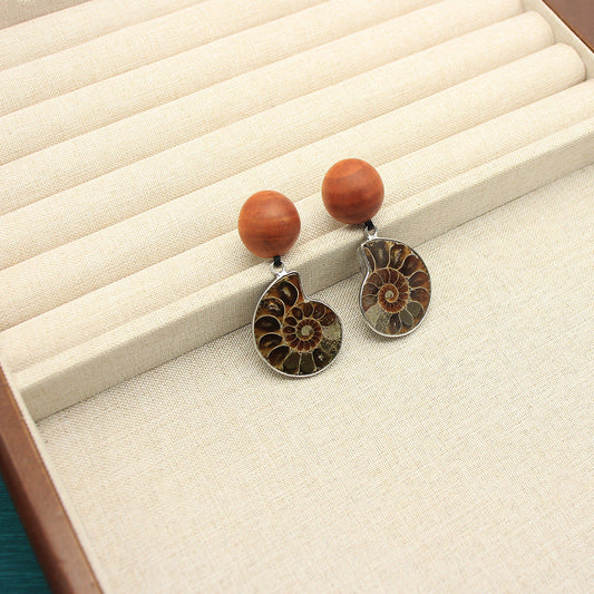 Vintage Ammonite Earrings