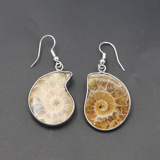 Vintage Ammonite Earrings
