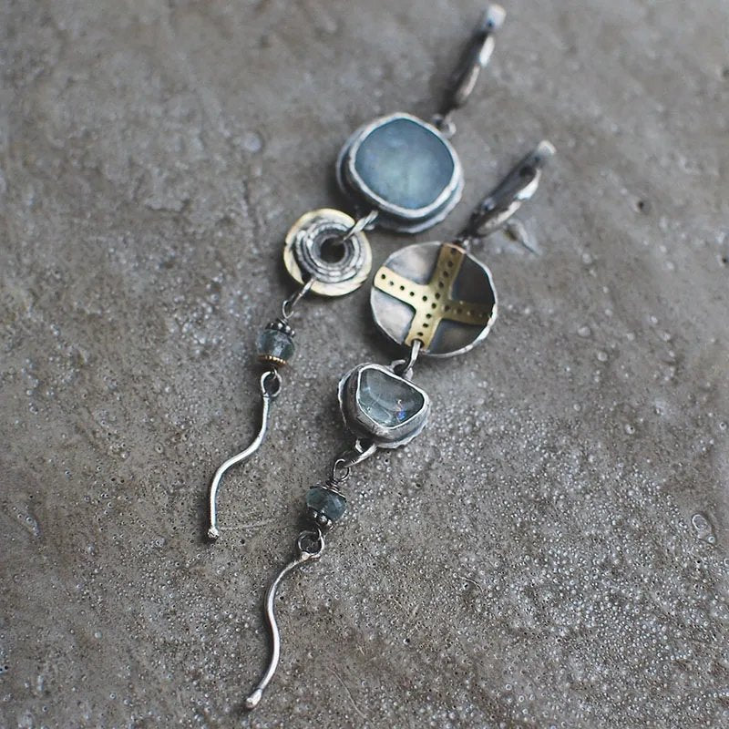 Vintage Asymmetrical Dangle Earrings