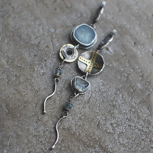 Vintage Asymmetrical Dangle Earrings