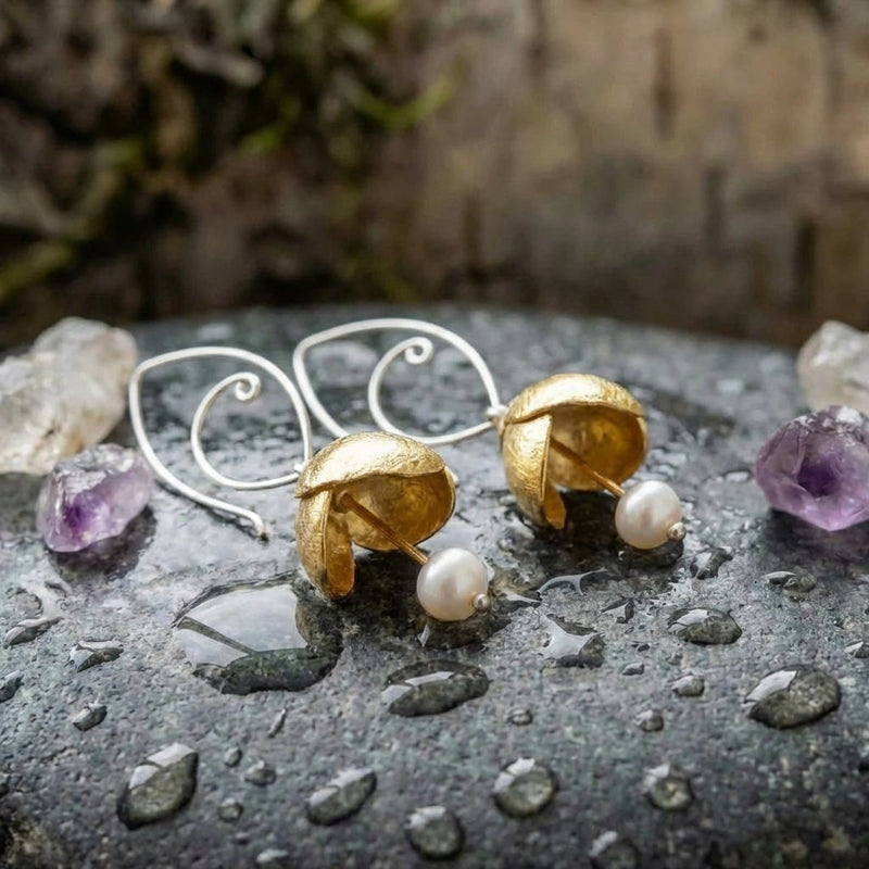 Vintage Bell Flower Earrings