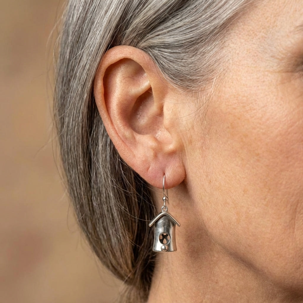 Birdhouse Earrings