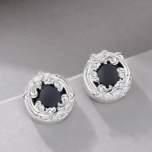Vintage Black Onyx Earrings