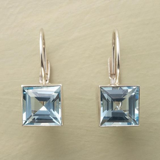 Vintage Blue Cubic Glass