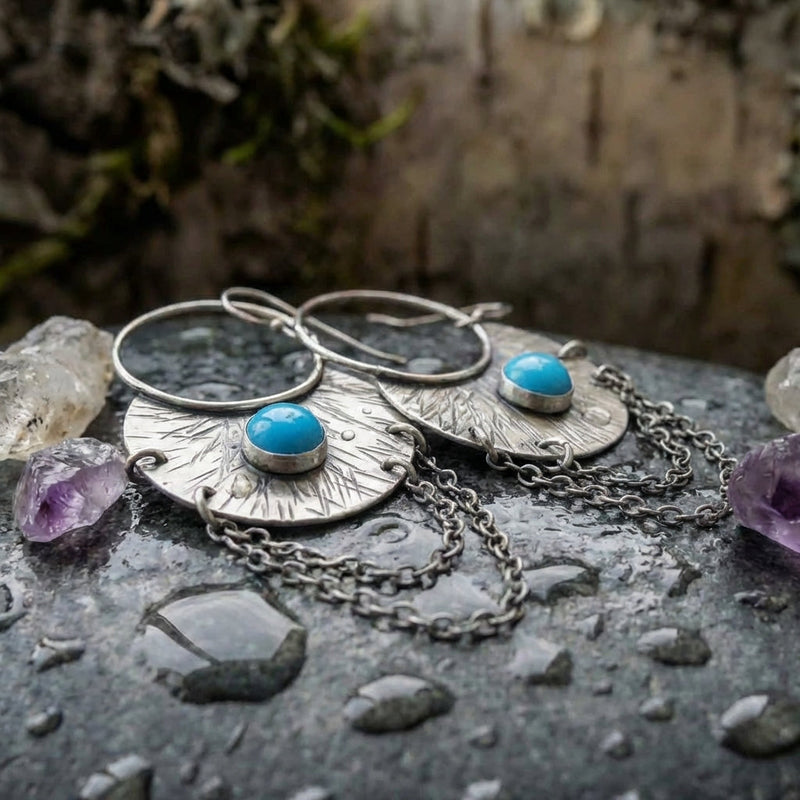 Vintage Blue Stone Earrings