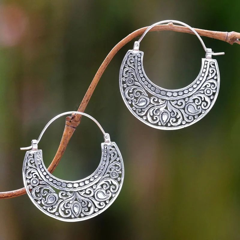 Vintage Boho Crescent Earrings