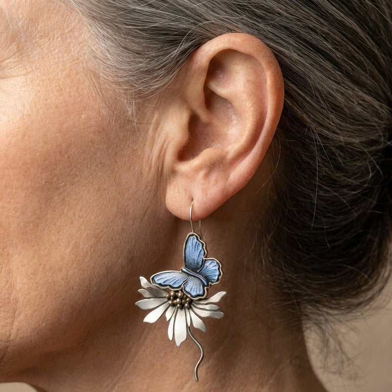 Butterfly Daisy Earrings