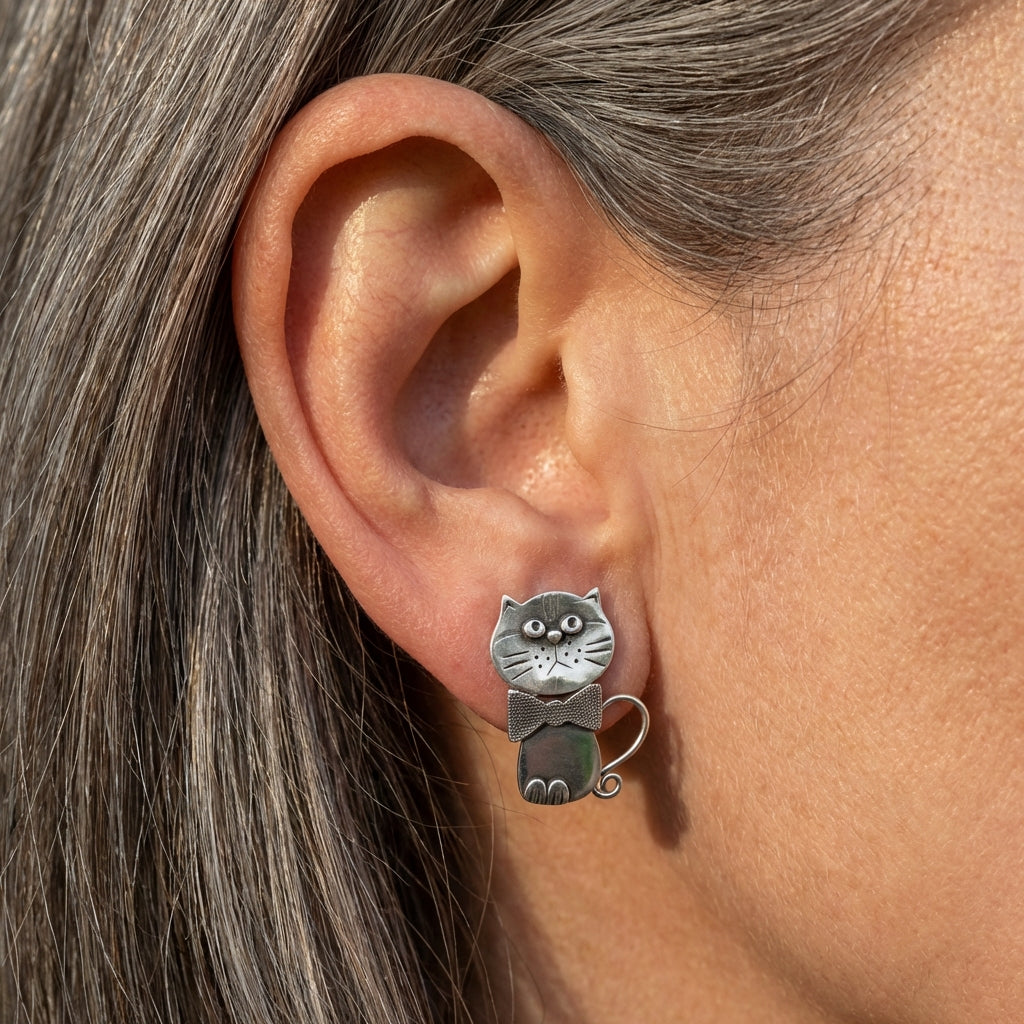 Cat Bow Earrings