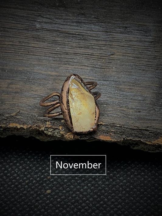 Vintage Citrine Statement Ring