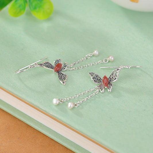 Vintage Coral Pearl Earrings
