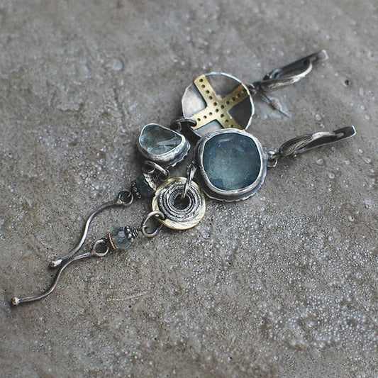 Vintage Cross And Blue