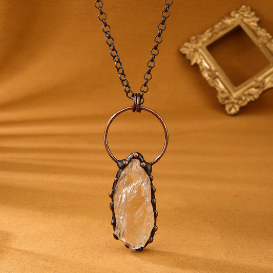 Vintage Crystal Pendant Necklace