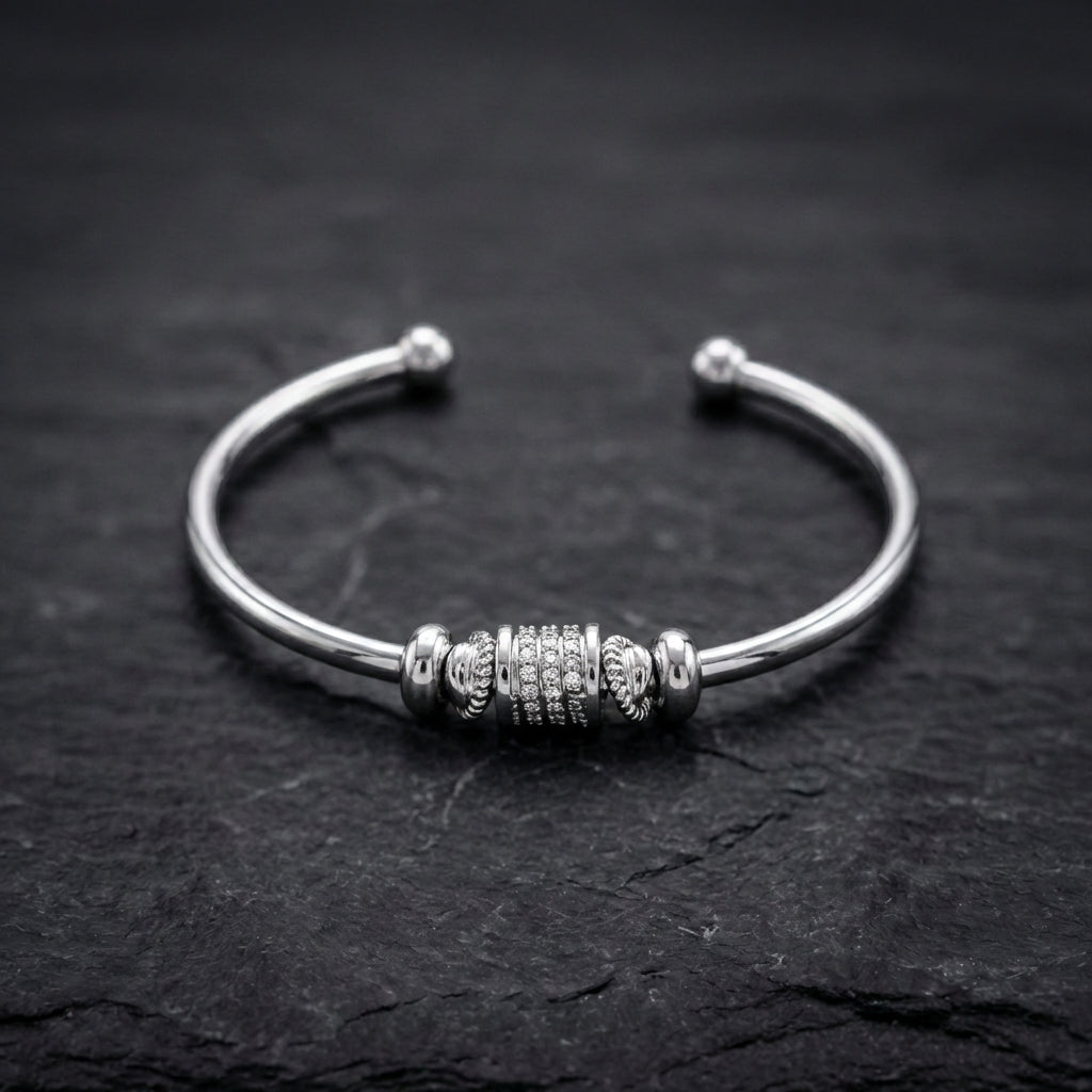 Vintage Cubic Zircon Adjustable Cuff Bracelet