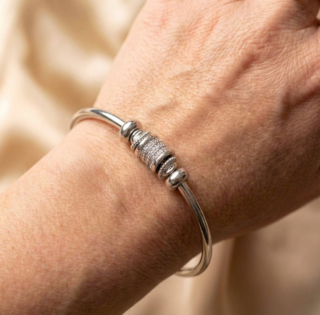 Cubic Zircon Adjustable Cuff Bracelet