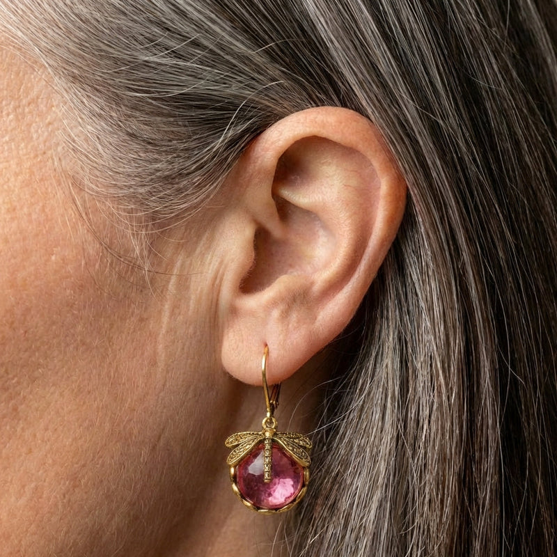 Dragonfly Tourmaline Earrings
