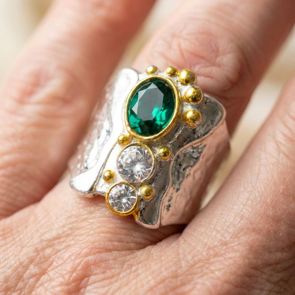 Emerald Statement Ring