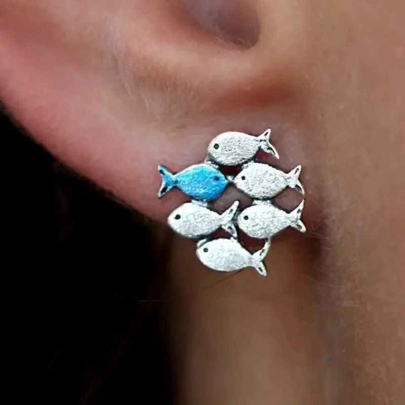 Vintage Fish School Earrings