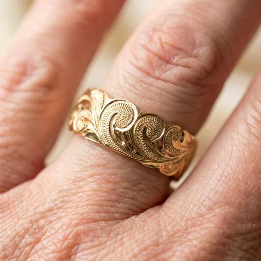 Vintage Floral Gold Ring