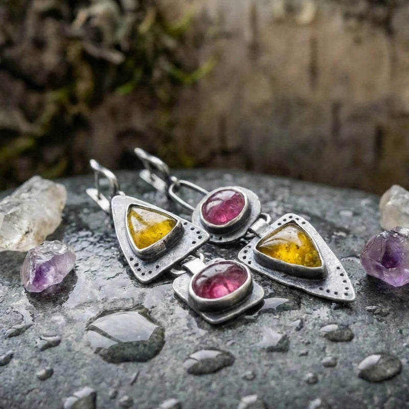 Vintage Geometric Dangle Earrings