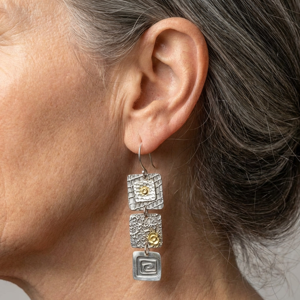 Geometric Dangle Earrings