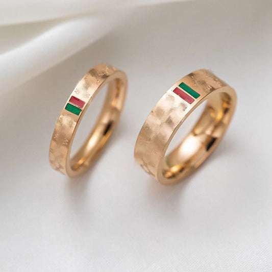 Vintage Gold Inlay Ring