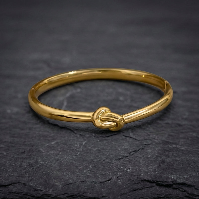 Vintage Gold Knotted Bangle Bracelets