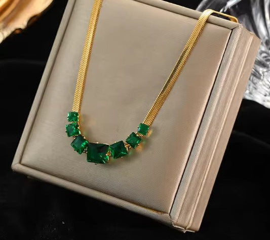 Vintage Green Crystal Zircon